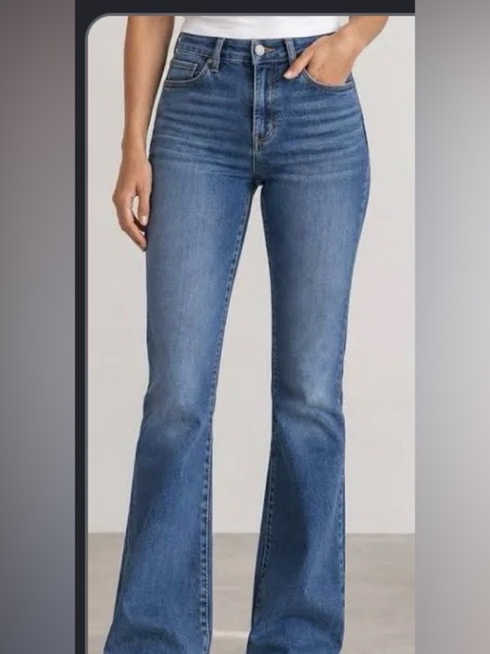 Habitual Women's Blue Flare Jeans - Classic Washed Denim